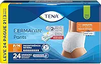 Tena Pants Dermacare, Roupa Íntima para Incontinência Urinária, P/M - Leve 24 Pague 21 unidades