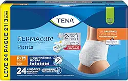 Tena Pants Dermacare, Roupa Íntima para Incontinência Urinária, P/M - Leve 24 Pague 21 unidades