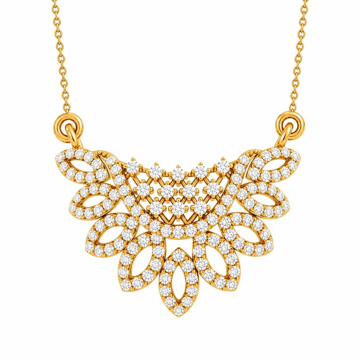 Jewels Aura Diamond Floral Pendant Necklace for Women – Elegant Sparkling Flower Design, Fashion Statement Jewellery, Stylish Gift for Birthday, Anniversary, Valentine’s Day-image-36
