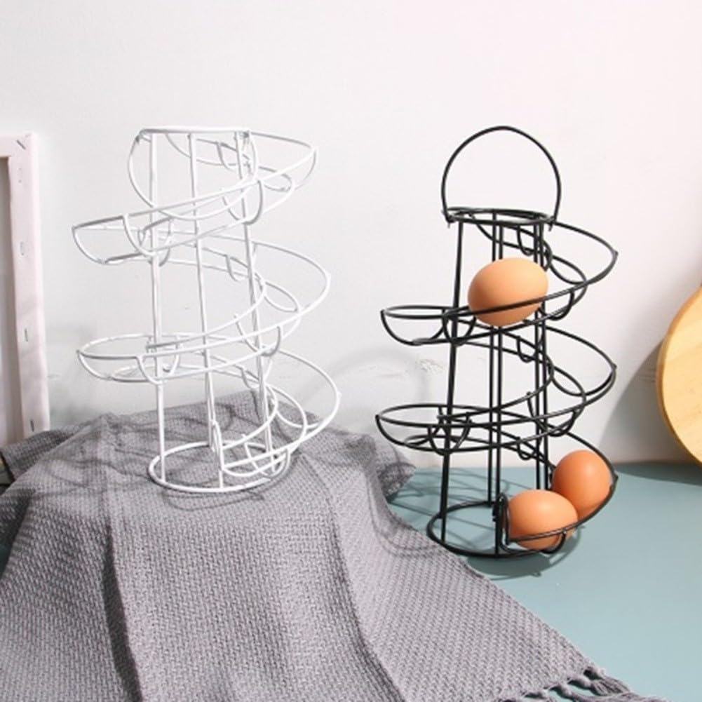 Lot de 20 spirales sans installation pour porte-œufs, support de cuisine en fer pour comptoir, support de rangement peu encombrant