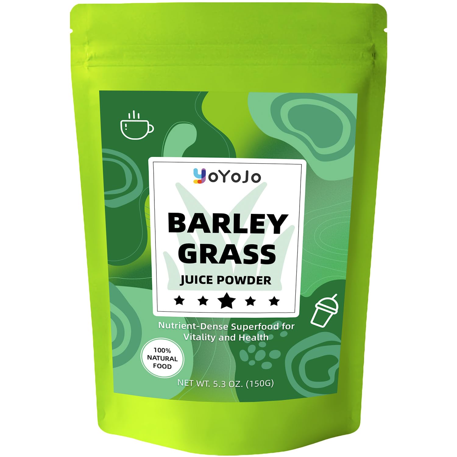 Barley Grass Juice Powder | Rich in Vitamins, Minerals, Fibers & Antioxidants | Raw, Clean & Alkalizing Superfood for Energy, Immune Health, and Digestion - 5.3 OZ