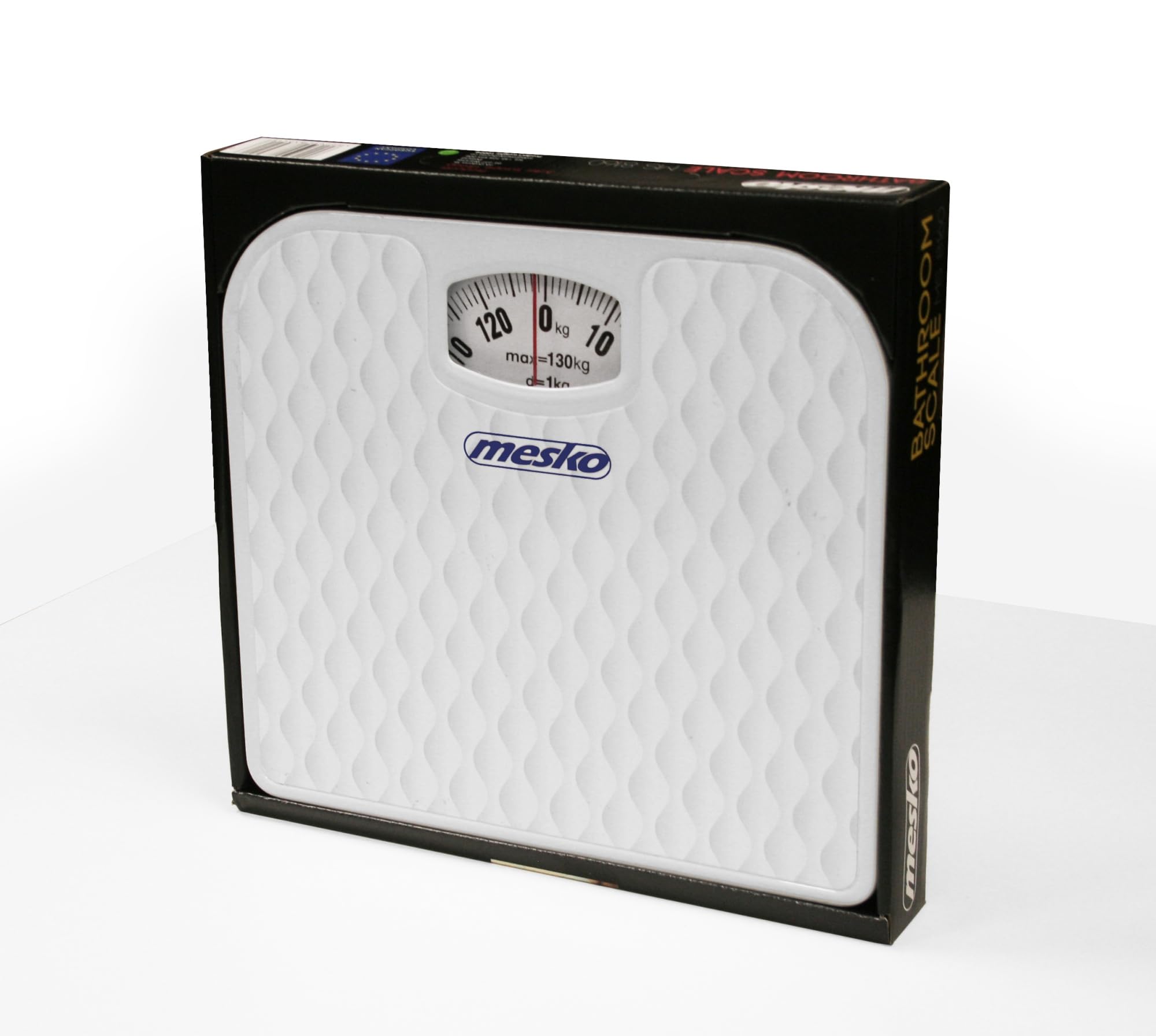 Mesko MS8160 Bilancia Pesapersone Meccanica, Pesapersone Analogica Alta Precisione, Capacità di Peso 130kg, Superficie Antiscivolo, Non Digitale, Facile da Usare, senza Batterie