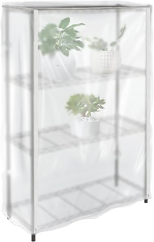 IndigoTempest9 Cubiertas de plástico para estantes, cubierta de estante de alambre de PVC translúcido esmerilado, mantiene el estante alejado del