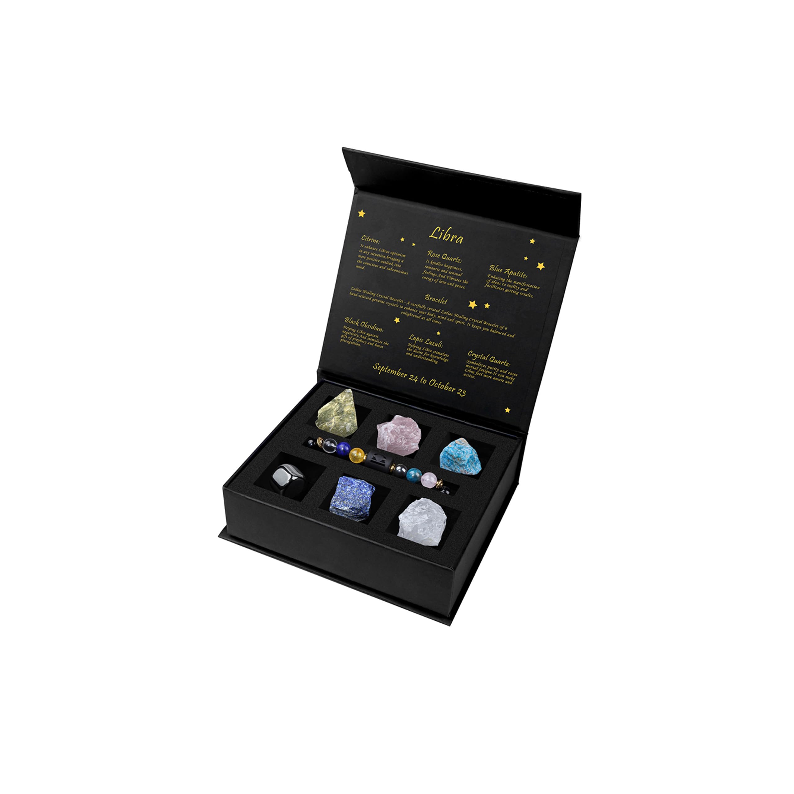 12 Zodiac Signs Crystals Set