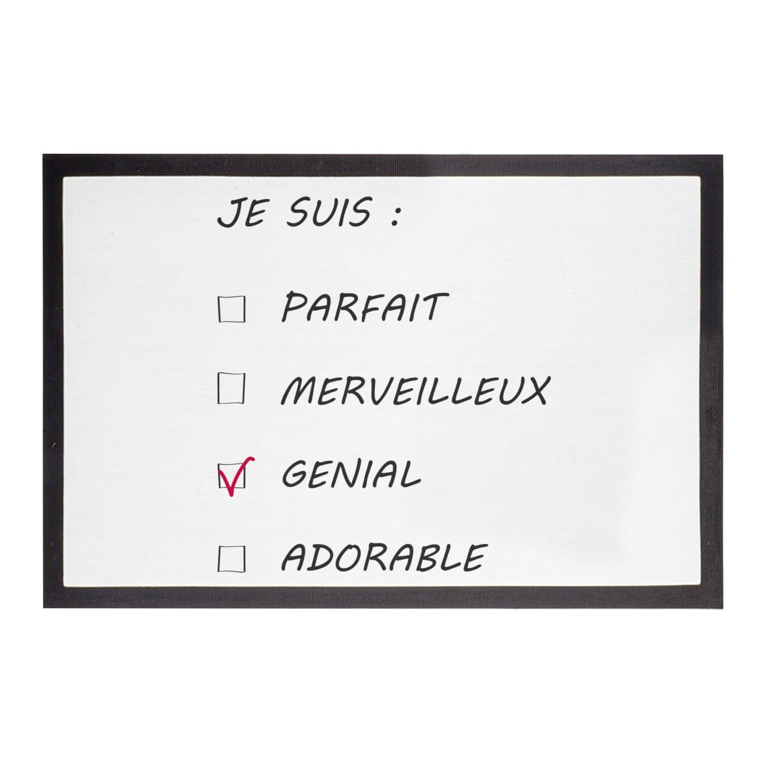 Paillasson original 60x40cm tapis humour famille et homme