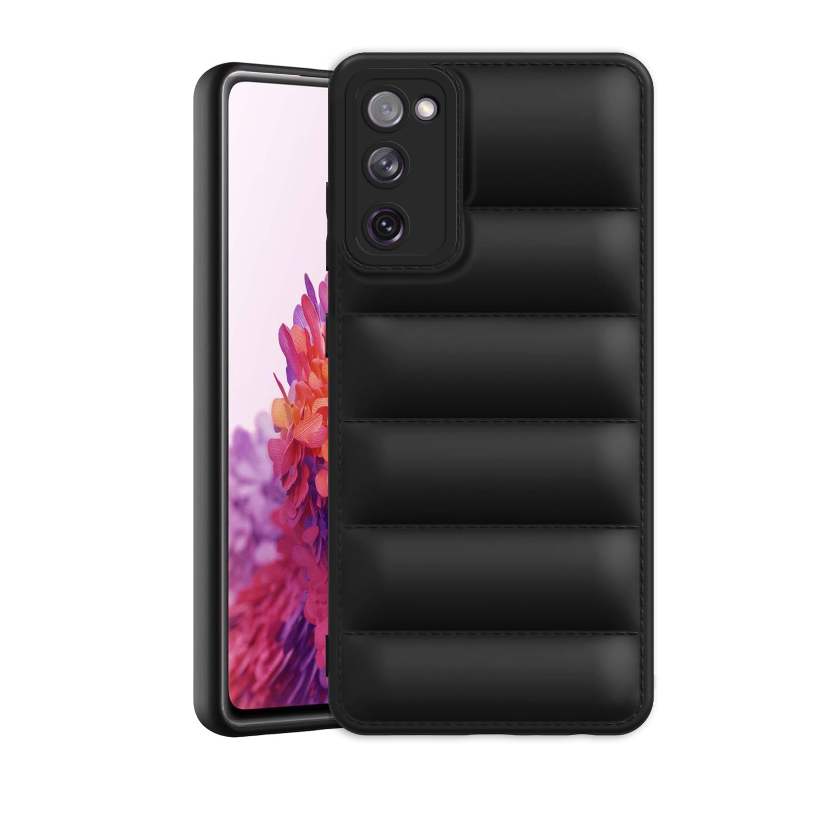 Plus Puffer Case Camera Protection Soft Back Cover for Samsung Galaxy S20 FE | S20 FE 5G - Black (B0CQVG7YZX) Amazon Price History, Amazon Price Tracker