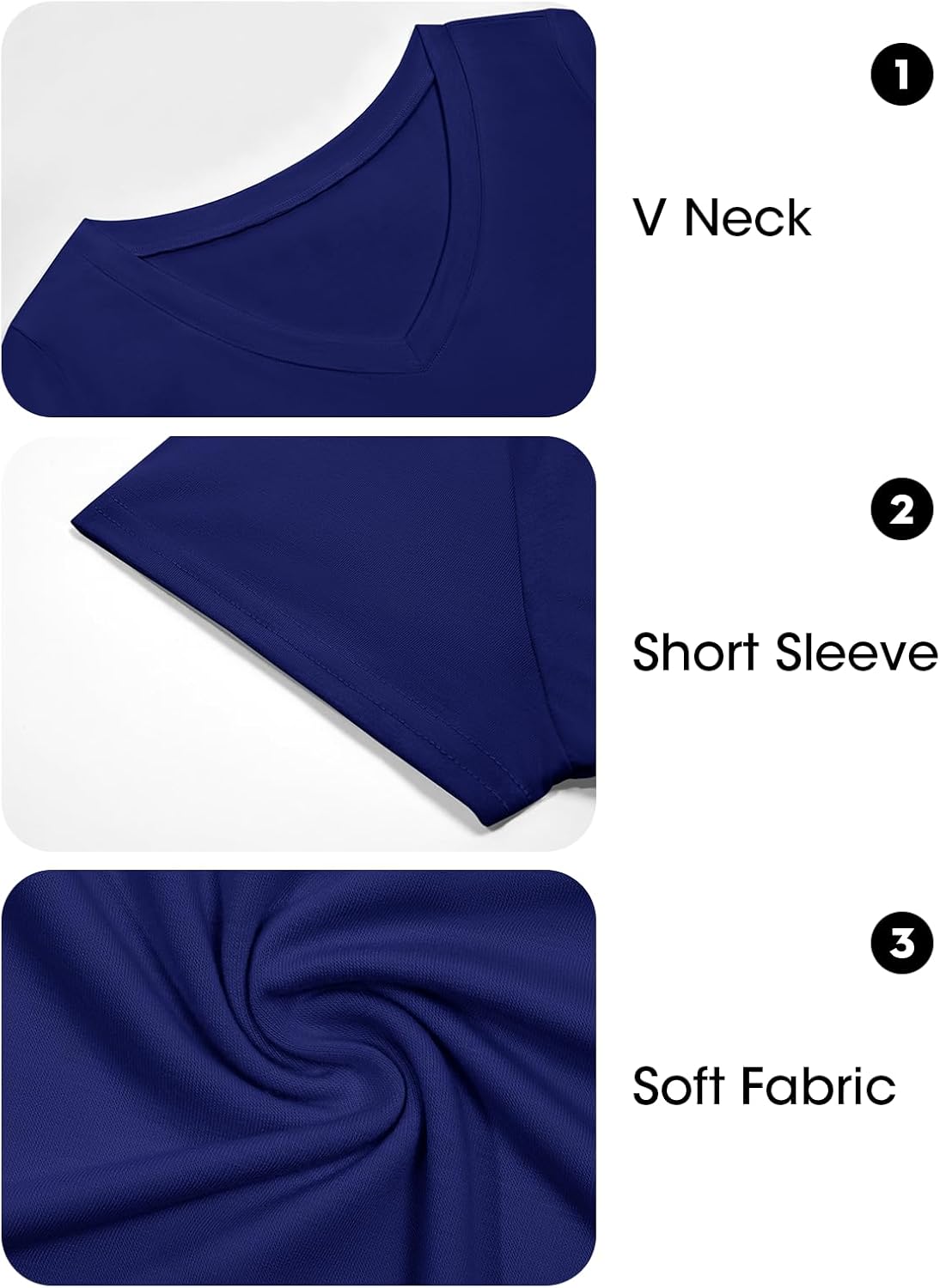 Imily Bela Womens V Neck T Shirts Lightweight Short Sleeve Tops Casual Basic Tees Trendy Summer Tshirt Loose Fit 2025 - Image 7