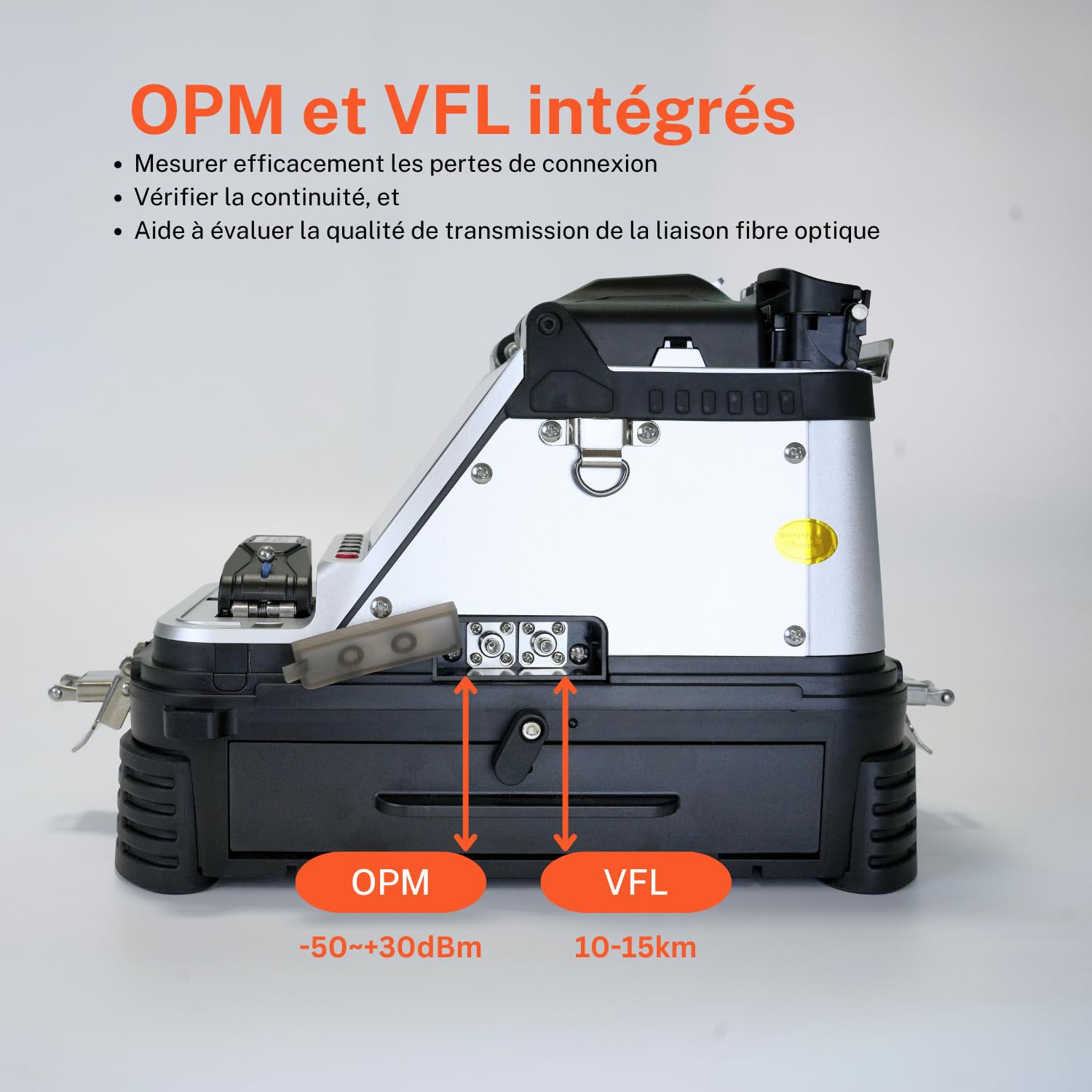 AI-20 Soudeuse Fibre Optique avec Cliveuse fibre optique électrique en une étape Fusion Splicer AI-20 mis à niveau à partir de AI-10A épissage 6s et chauffant 15s avec OPM VFL Batterie 7800mAh