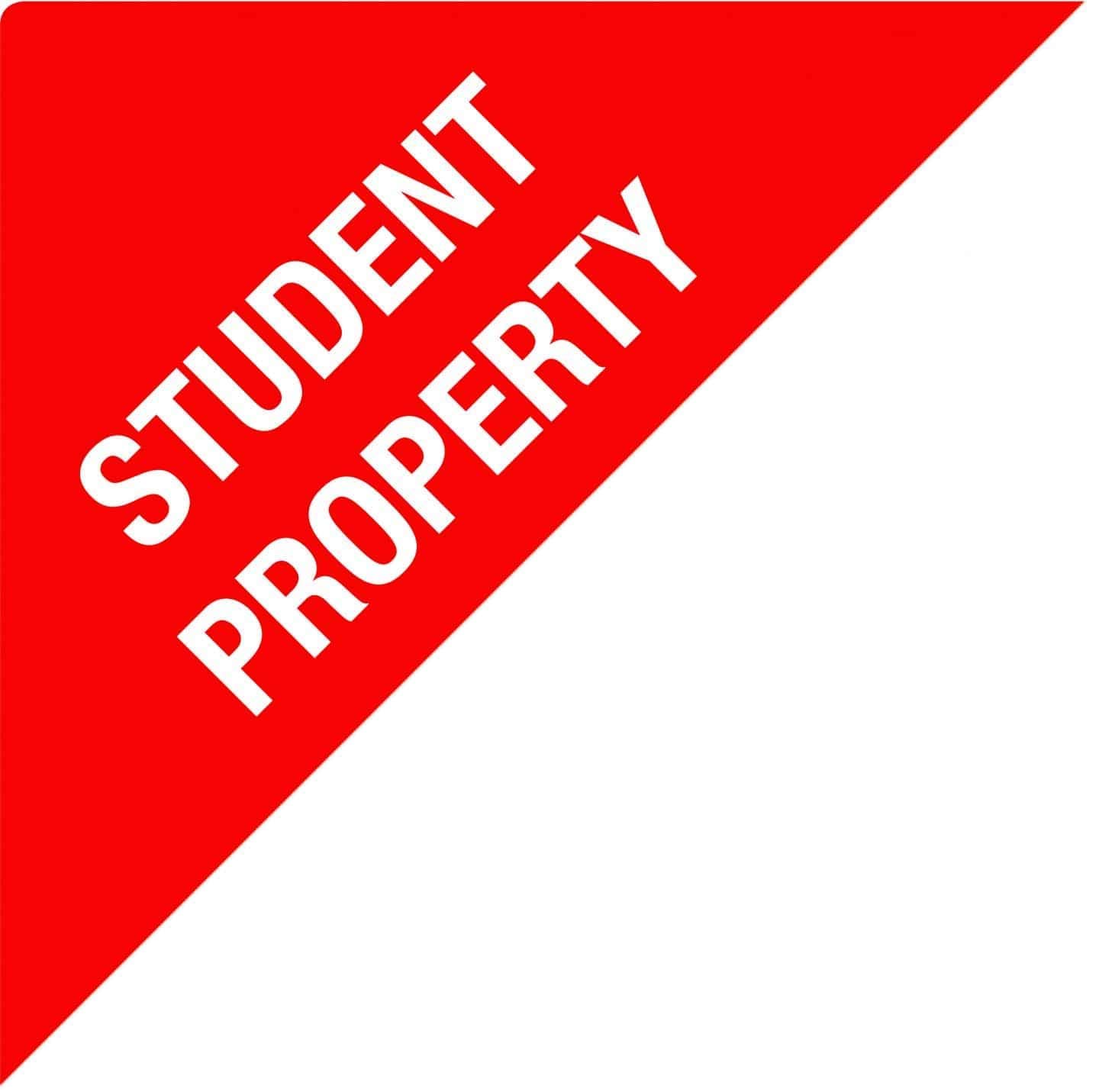 Permanent Adhesive - Estate Agent Stickers - 67 x 67 x 94mm Triangles, 500, Student Property — image 1