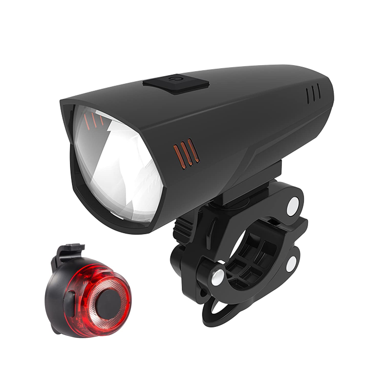 windmeile | bicycle light set, front light and rear light, with USB, OSRAM-LED, 35 Lux, IPX5, StVZO approved, E-Bike, Pedelec