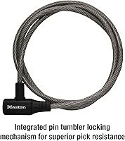 Vista 3 de Master Lock Cable Lock, Keyed Bike Lock, 6 ft. Long, 8154DPF
