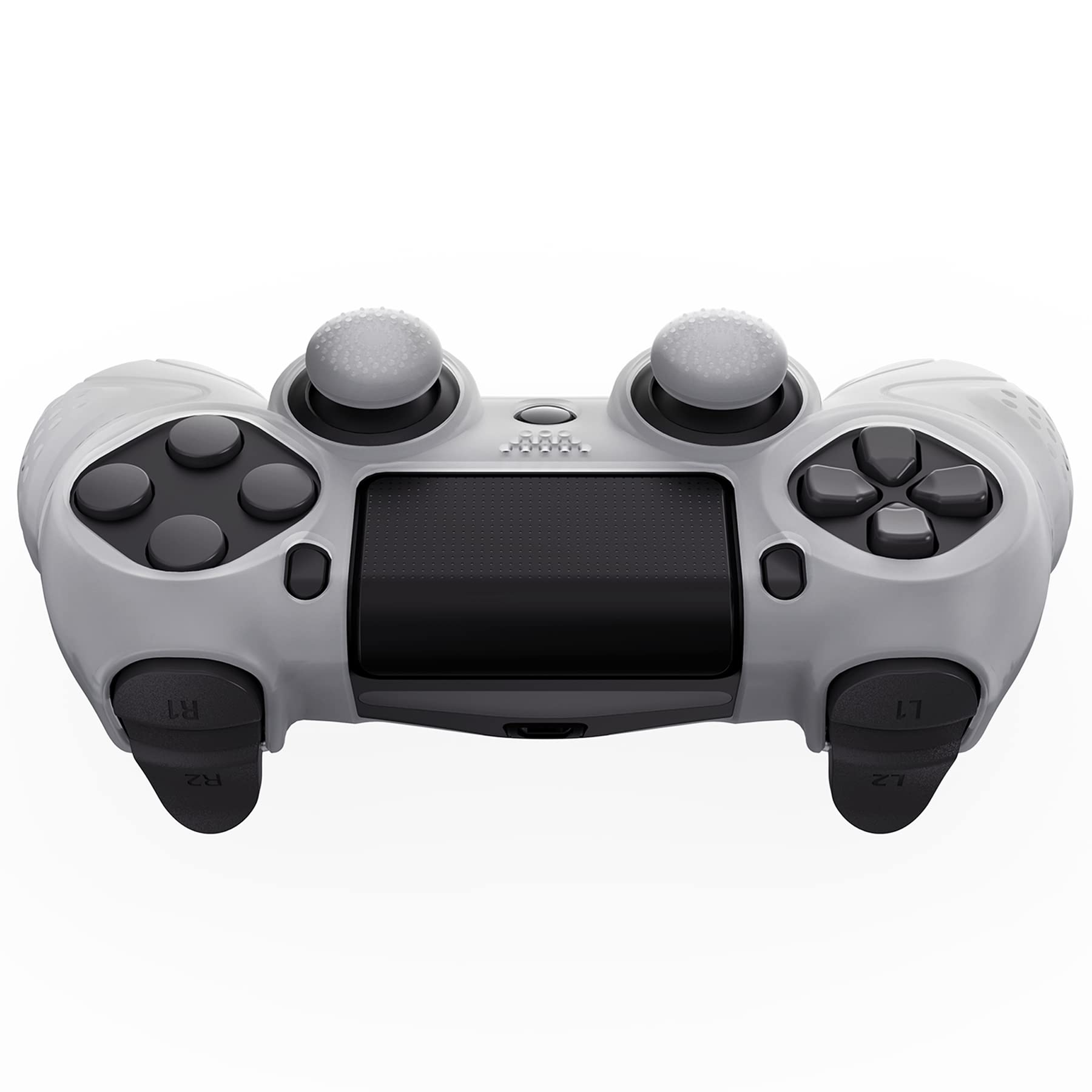 playvital Guardian Edition Glow in Dark - Green Ergonomic Soft Anti-Slip Controller Silicone Case Cover for ps4, Rubber Protector Skin with Joystick Caps for ps4 Slim/Pro Controller — view 8
