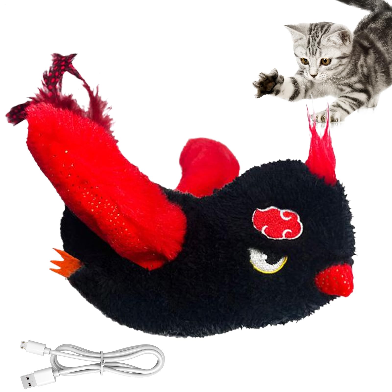 Evita el aburrimiento de tu mascota con el pájaro para gatos con sonidos realistas zwxqe