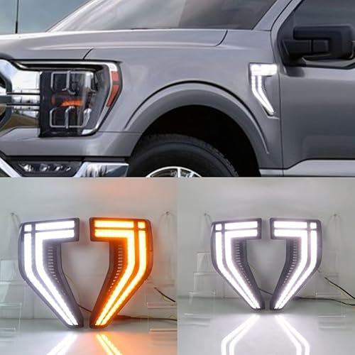 Auto-Tech - 2 luces de marcador lateral, luz LED para guardabarros, reemplazo de señal de giro para Ford F-150 2021-2022