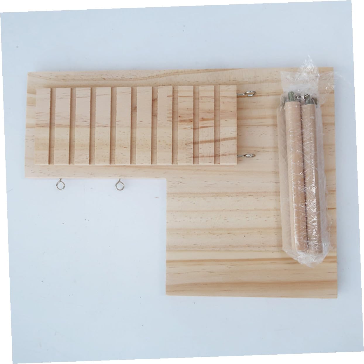 ifundom Hamsterplattform Fördert Bewegung und Platzausnutzung für Käfig Holzspielzeug mit Leiter Dekoratives Kleines Haustier Spielzeug aus Beige Holz