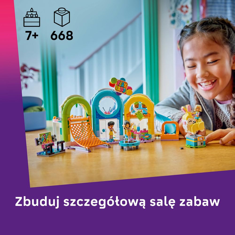 LEGO Friends Niezwykła sala zabaw 42686 | Sala zabaw, kreatywny zestaw, prezent dla dziewczynki i chłopca 7+, 668 elementów