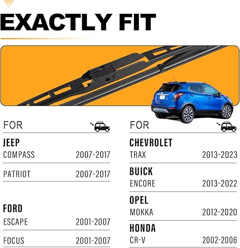 Vista 61 de AUTOBOO 12 limpiaparabrisas trasero de repuesto para Kia Sportage 2011-2016, Hyundai Elantra 09-12, Hyundai Tucson IX35 10-15, I30 - Repuesto
