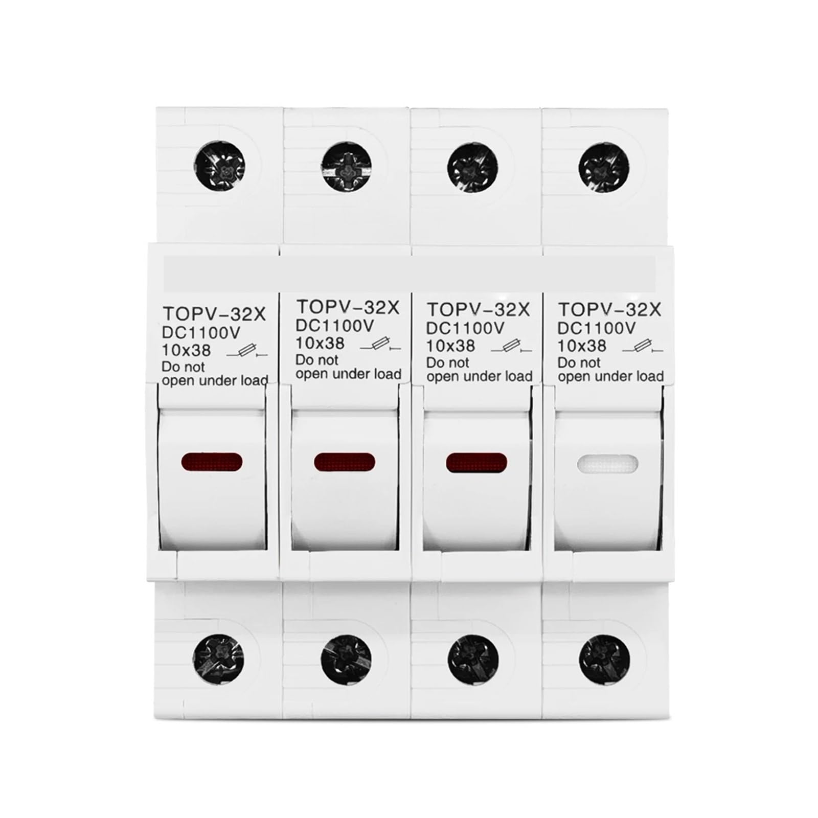 Porte-fusible DC 1100V 4P à signalisation LED pour cartouches 10x38mm