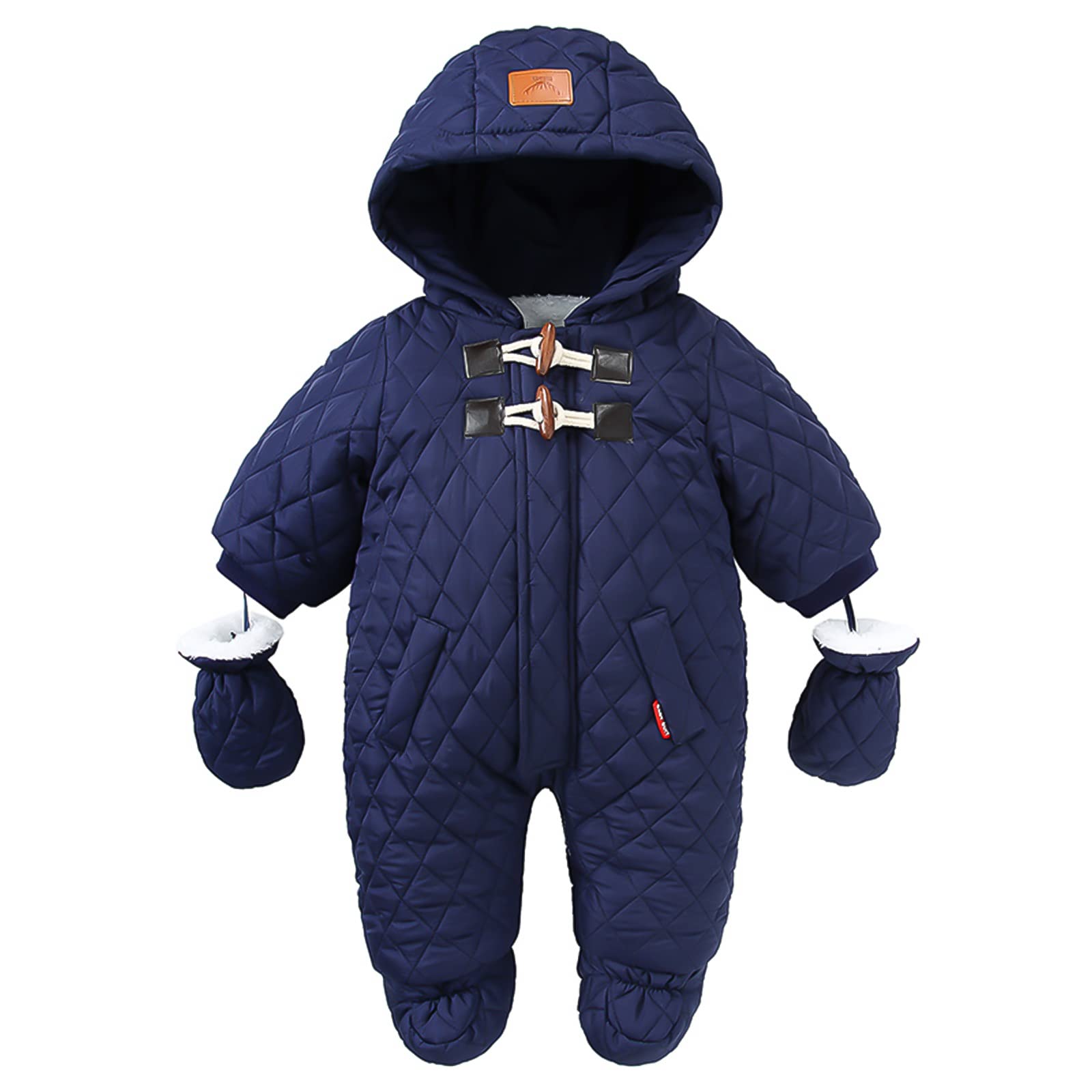 IBOBOOM Baby Snowsuit Winter Clothes Newborn Infant Boy Snow Wear Bibs Suit 3-6-9 Month