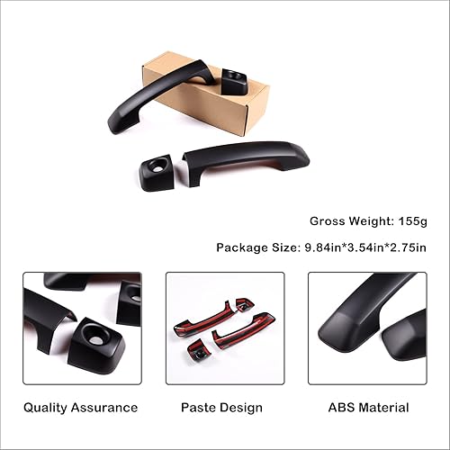 Miniatura 7 de Cubierta protectora para manija de puerta exterior de automóvil compatible con Toyota FJ Cruiser 2007-2021 para manijas de puerta exterior de