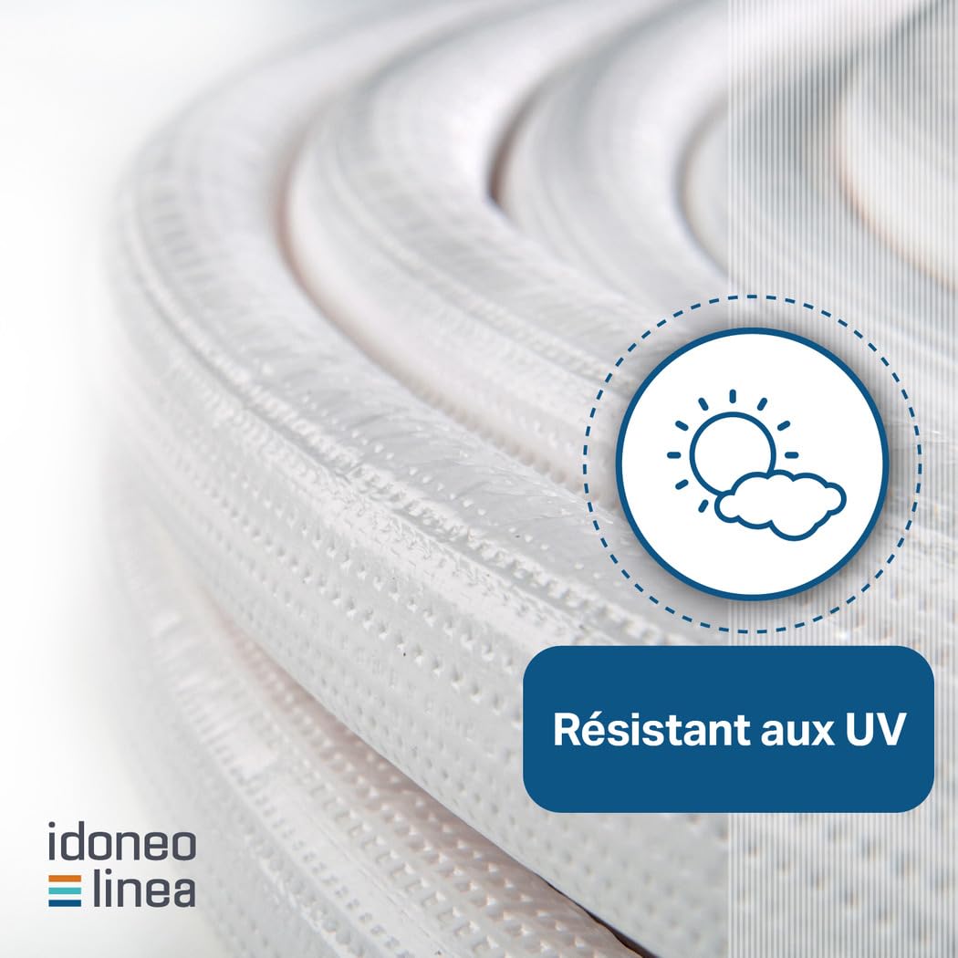 Liaison frigorifique 1/4 3/8 | Tuyau de Cuivre Tube en Cuivre pour Climatiseur| Tuyau clim 1/4 3/8 | Tube climatisation split| 9000/12000 BTU| 1-25m(Avec Écrous, 4m)