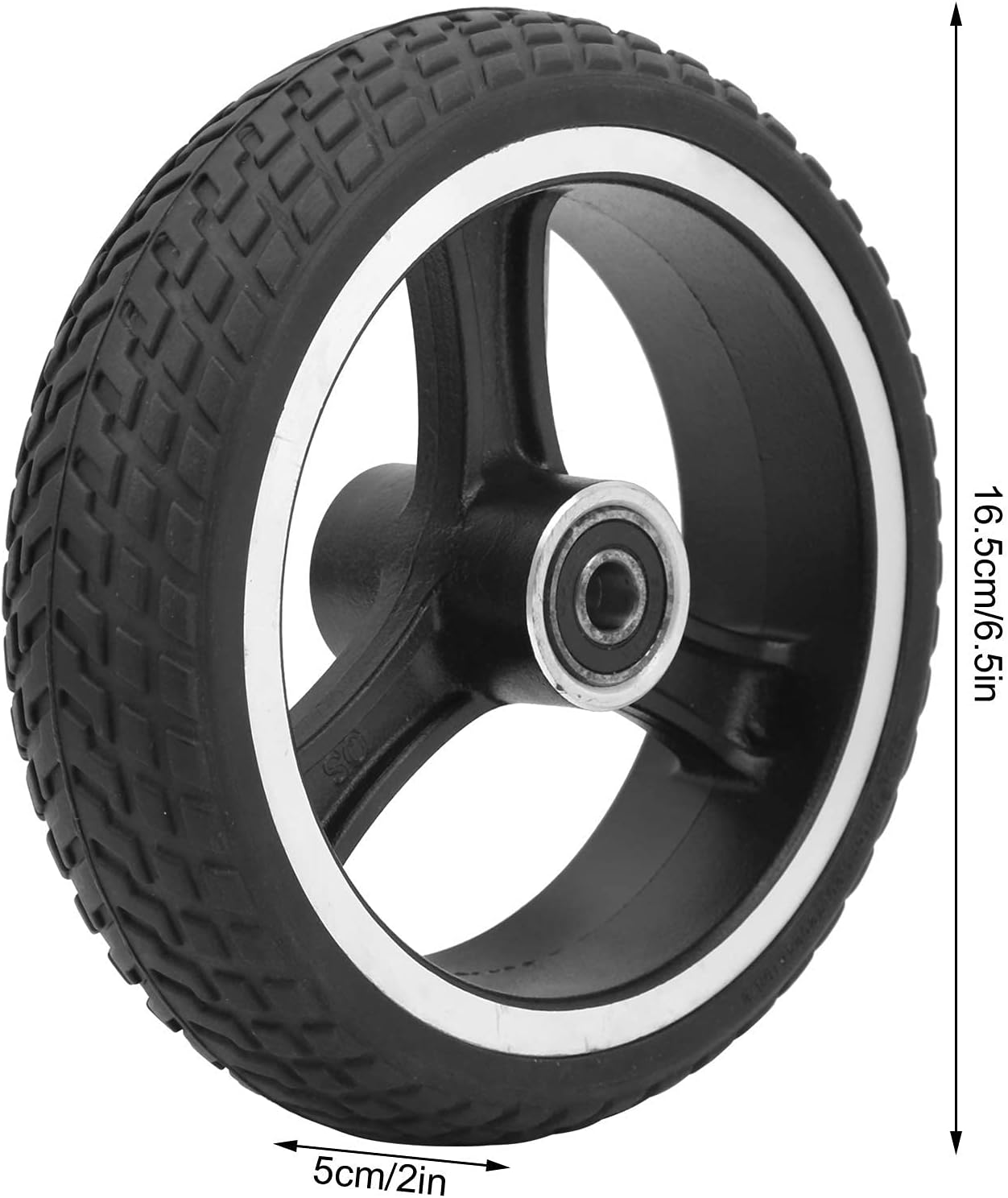 Electric Scooter Tires 6.5 Inch Non-Slip Solid Tires Electric Scooter Wheel Replacement Parts