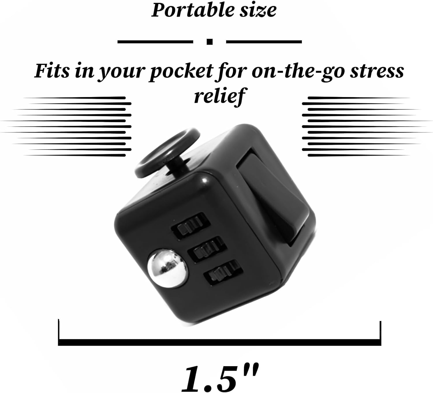 Premium Hand Cube: Unleash Stress Relief and Boost Focus Hand Cube: The Ultimate Handcrafted Premium Quality Fidget Toy for All Age, Fun, Relaxing, and Perfect for Every Occasion (Midnight Black)