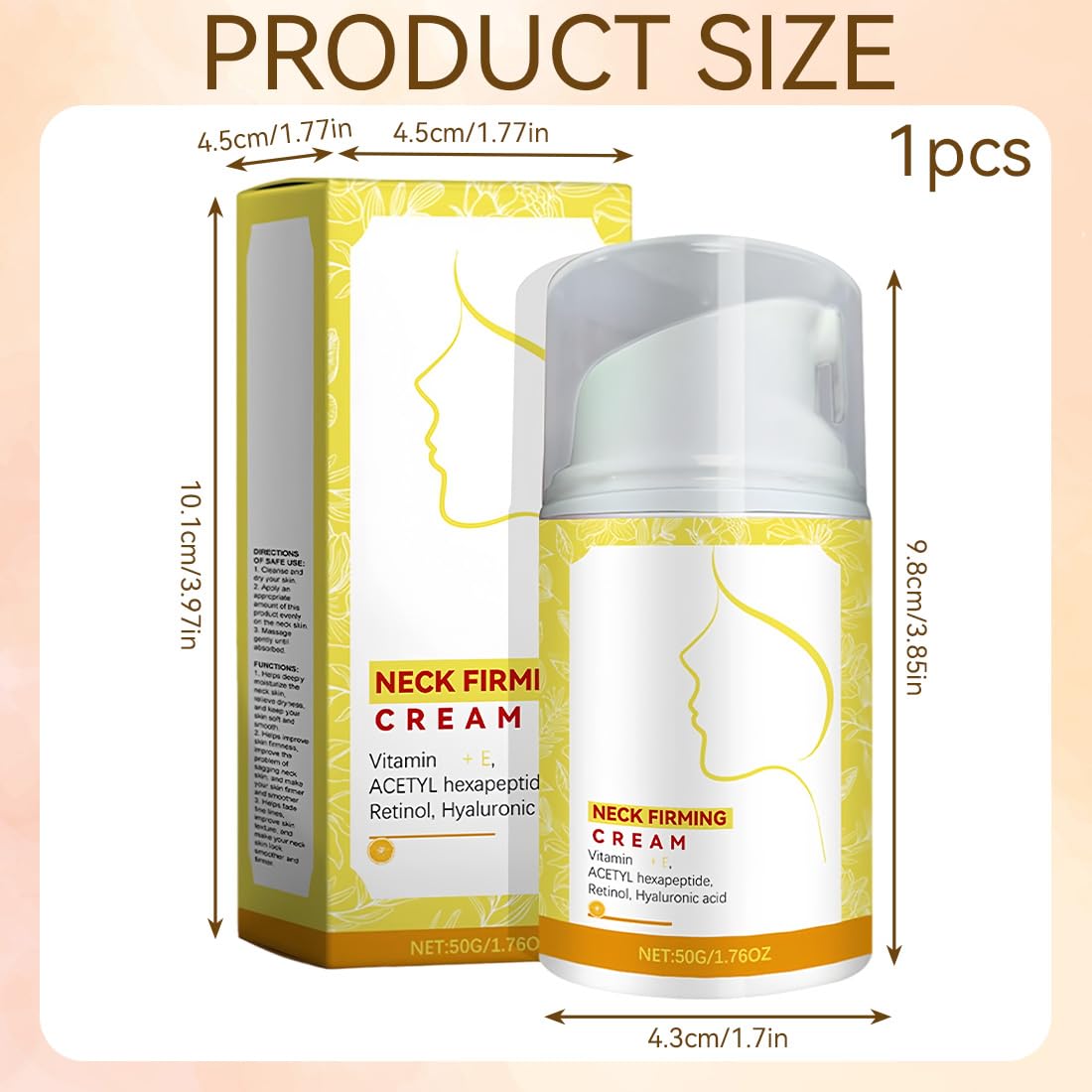 1 Pezzi Crema Rassodante Collo, Maschera Collo e Décolleté, Anti-Età Crema Per Rassodare E Ridurre Le Rughe Su Colle E DéColleté Per Donna, Lifting, Rassodante E Idratante Con Collagene (50g)