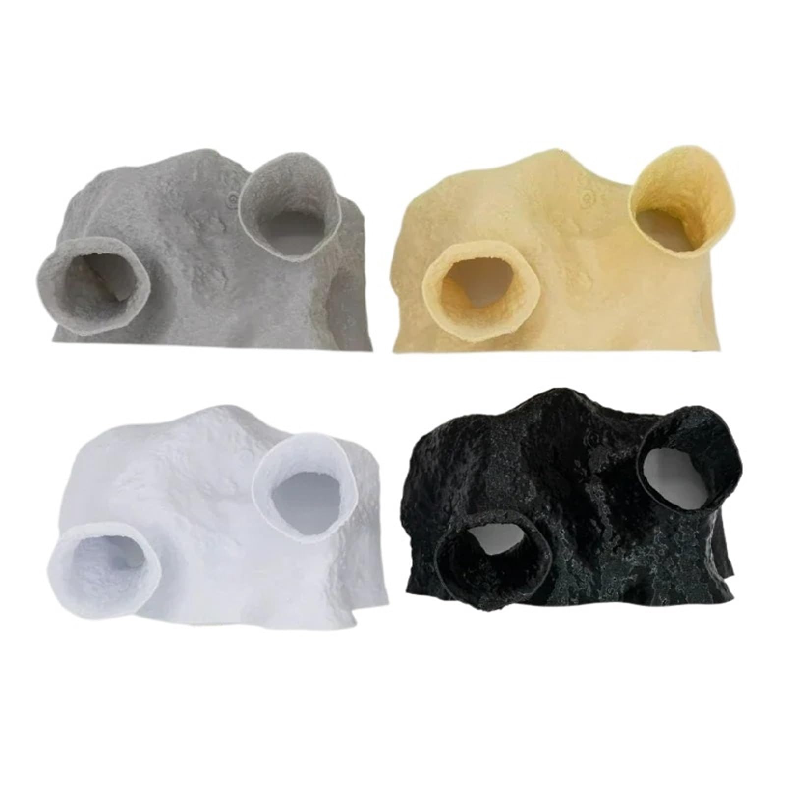QuxetlRyz Aquarium Tunnel Decoration Fish Tank Hidden Cave Hideout Shelter Tunnel for Small Shrimp Reptile, 3D Printed Aquarium Landscaping Underground