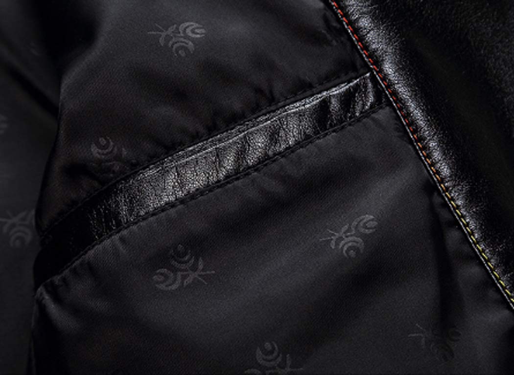 Giacca in Pelle da Uomo Primavera e Autunno Inverno Blazer Bavero PU Tuta in Ecopelle Cappotti Giacca da Moto Bottone Giacca Stile Motociclista Casual Intelligente