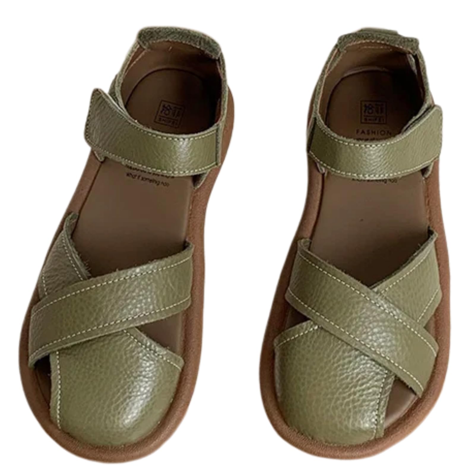 Chaussures d'été femmes chic vertes taille 35 à semelle douce