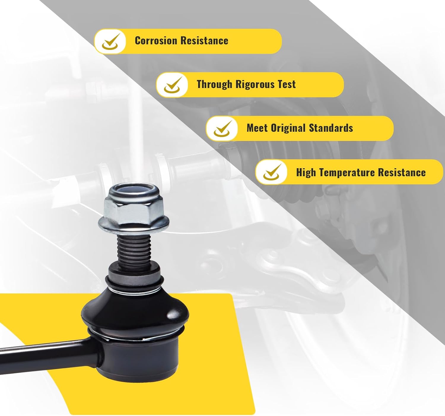TUCAREST Front Sway Bar Stabilizer Link 2Pcs K80478 Compatible With 12-18 Vw Beetle,09-17 CC Tiguan,07-16 Passat Eos /06-13 Au-di A3,15-18 Q3,08-15 TT Quattro [1K0411315B 1K0411315D]
