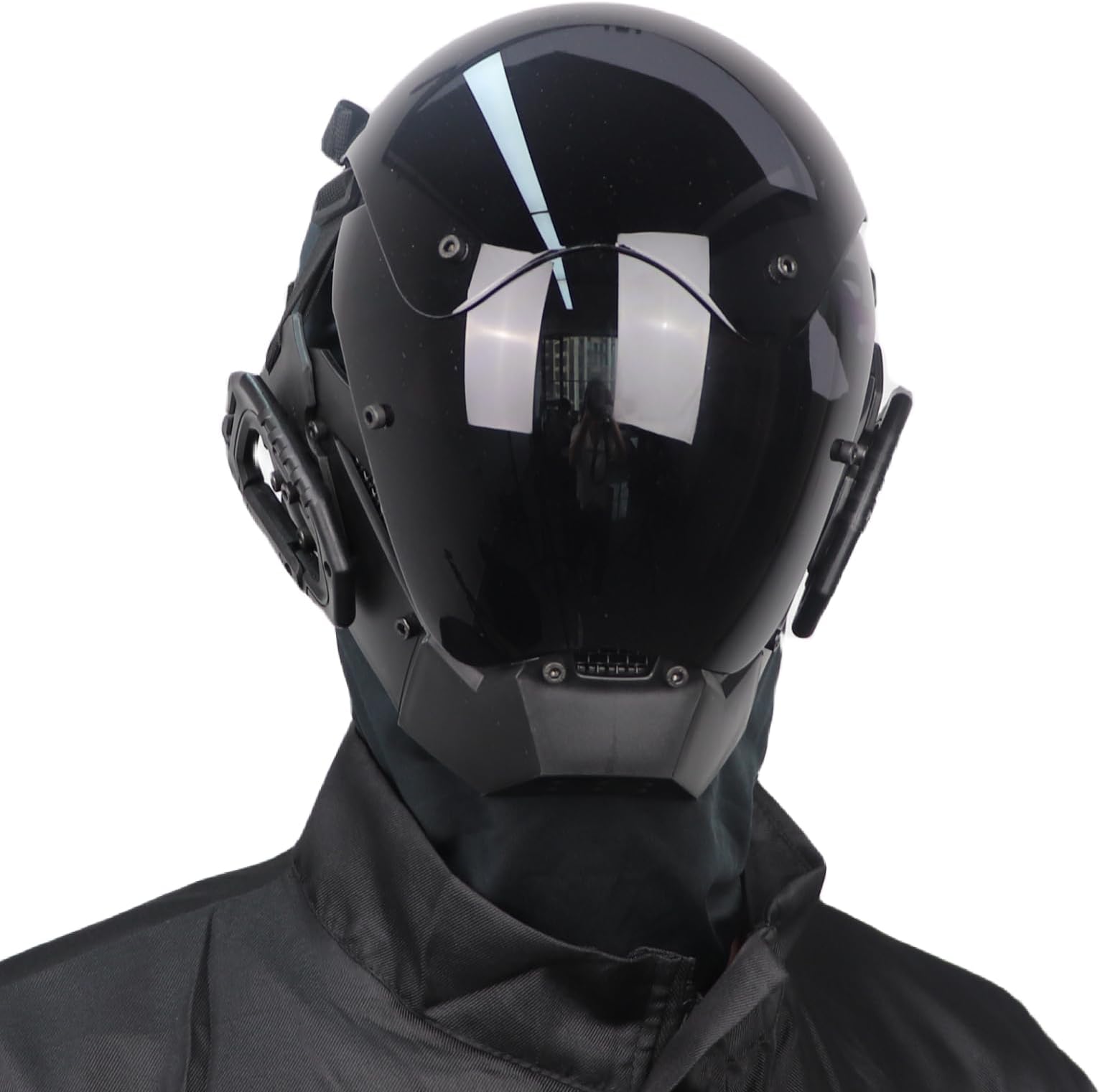 Punk Gothic Helmet Mask Futuristic Techwear Sci Fi Halloween Cosplay Halloween Party Music Accessories