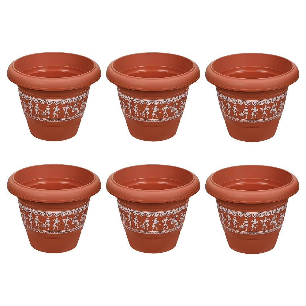 See full amazon price history chart for RATAN PLASTICWARE Plastic Planters Varli Print 8 Inches Terracotta Planter No 3 (Pack of 6) Flower Pots for Lifestyle Improvement & Styling Garden/Living Room/Balcony/Office Flower Pots RATAN PLASTICWARE Plastic Planters Varli Print 8 Inches Terracotta Planter No 3 (Pack of 6) Flower Pots for Lifestyle Improvement & Styling Garden/Living Room/Balcony/Office Flower Pots (B093B8Q8HQ) Amazon Price History, Amazon Price Tracker