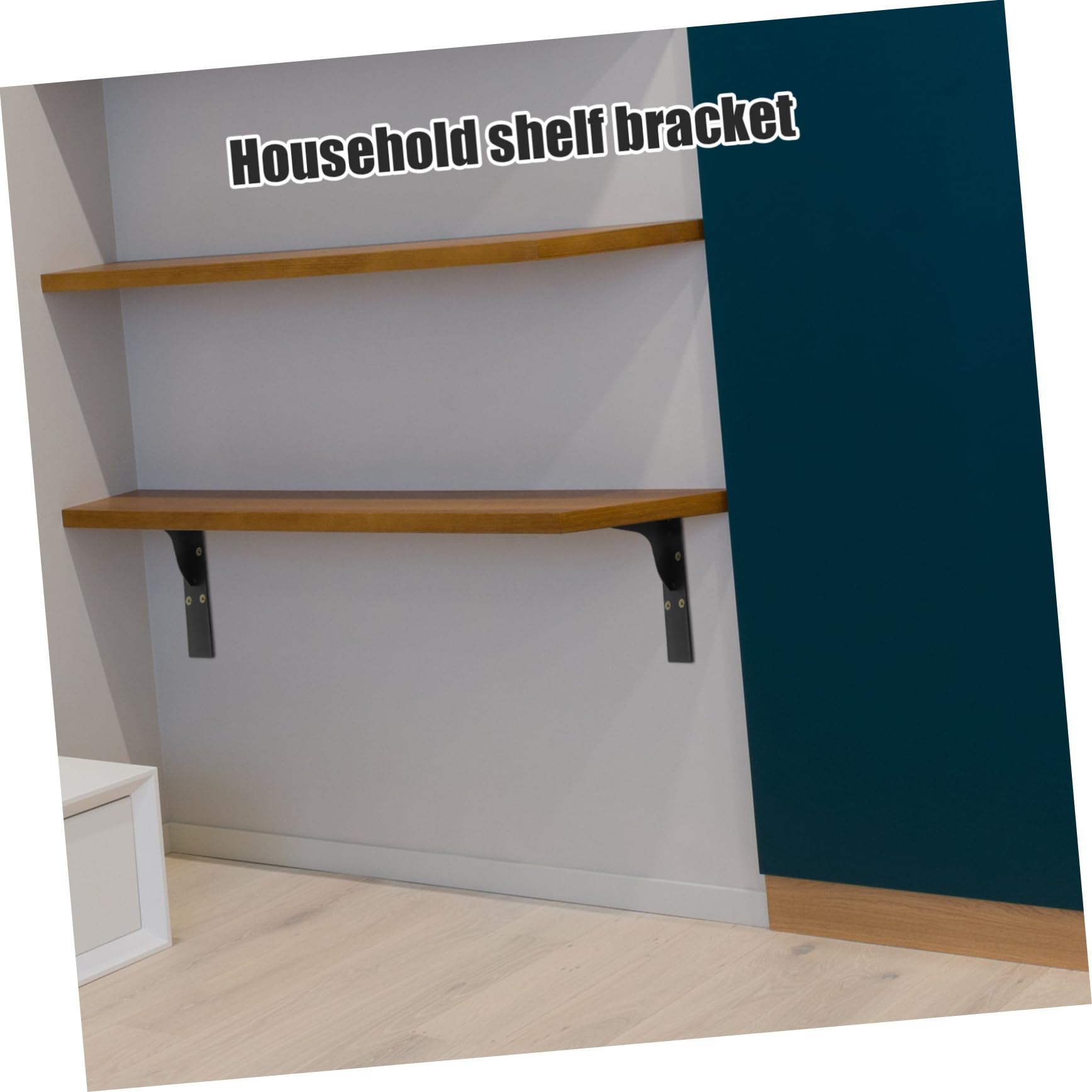 Artibetter Supporti per Mensole da Muro in Acciaio Laminato a Freddo, Neri, 2 Pezzi, Struttura Stabile e Multifunzionale per Negozio e Mensola da Giardino