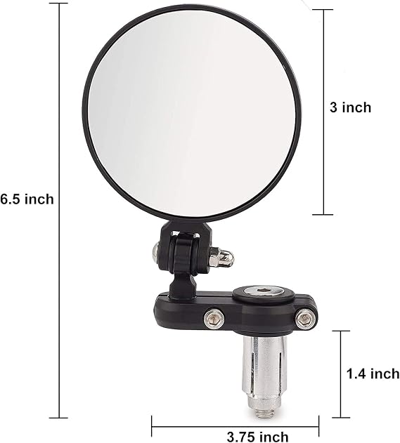 Cafe Racer Motorcycle Bar End Mirrors for 7/8 Handlebars