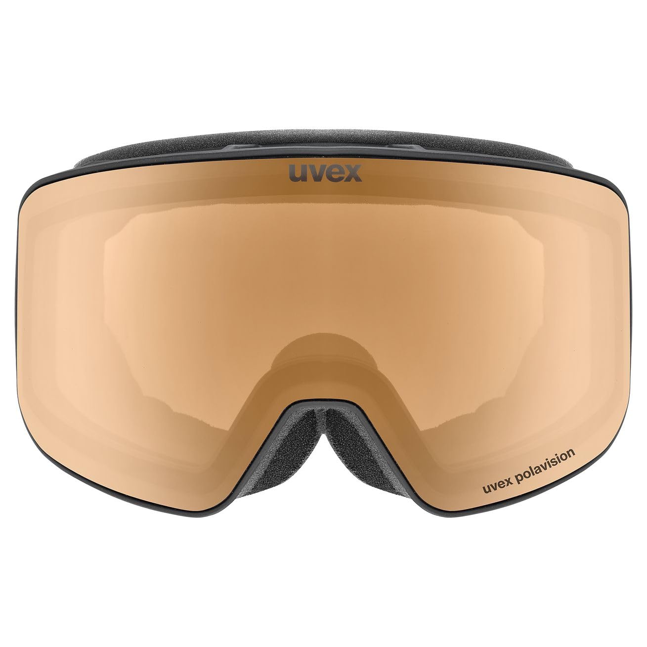 Uvex pyrit P - lunettes de ski pour adults - Catégorie de filtre 2 - champ de vision élargi et anti-buée - black matt dl/pola-clear - one size