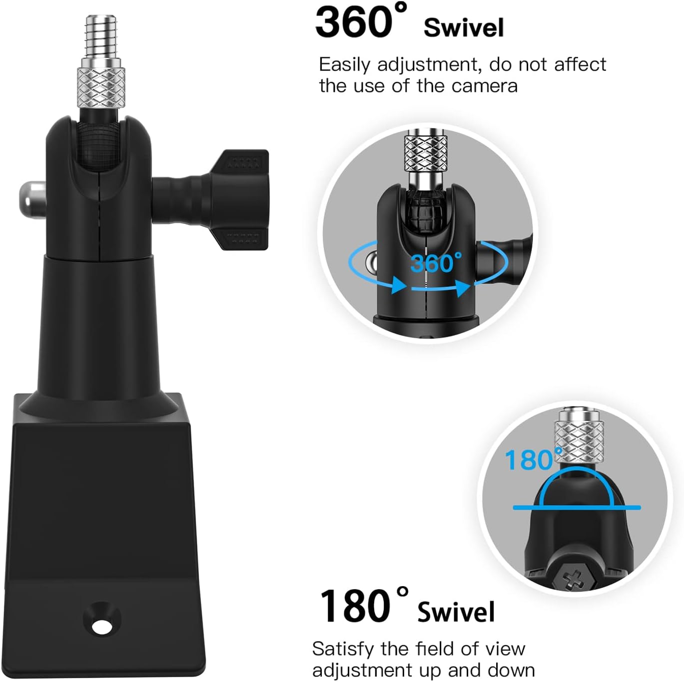 Corner Mount for Blink Outdoor, Universal Holder for Ring Stick Up Cam, Adjustable Wall Mount for Eufy SoloCam S220/eufyCam 2C, Camera Holder, Wall Mount Accessory for Security Cameras image 5