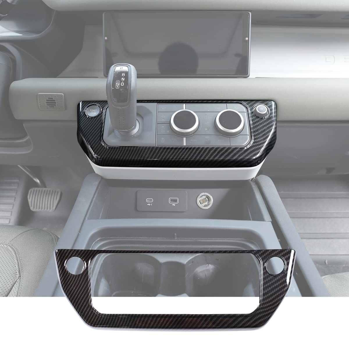 Center Control Air Conditioning Mode Button Frame for Land Rover Defender 90 110 2020-2022 Gear Shif