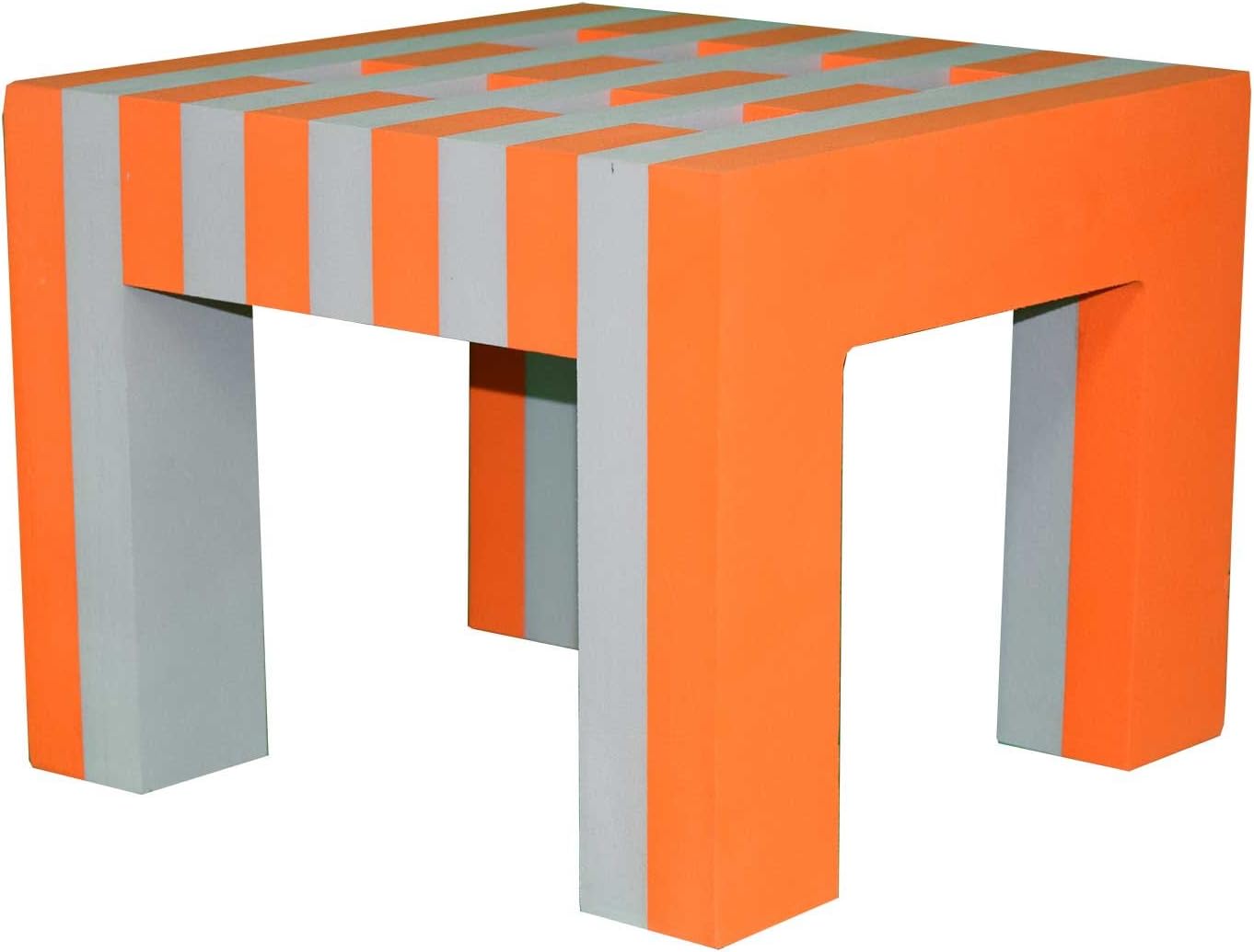 Perfect Soft Kids Colorful Orange/Grey Compressed Foam Stool
