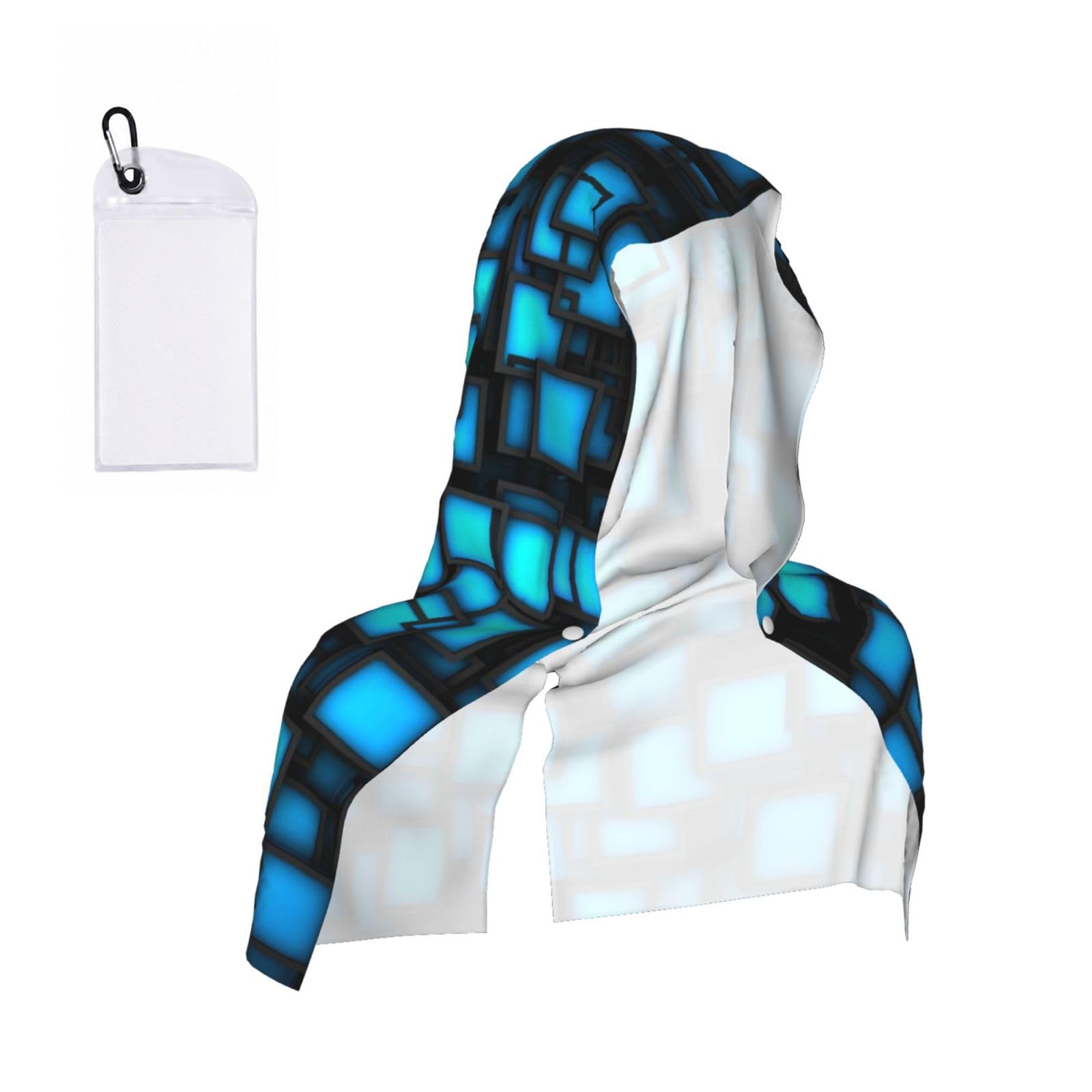 ESNAIUVCD Cool Backgrounds Print Multifunctional Cooling Hoodie Bandana Portable Sweat Absorbing Design For Beach Workouts Exercise Heat Relief Accessories