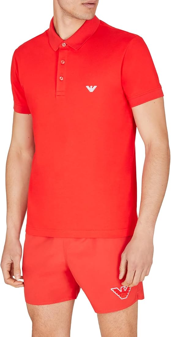 Emporio armani Polo embroidery con logo maglietta per uomo 2118043r46100010