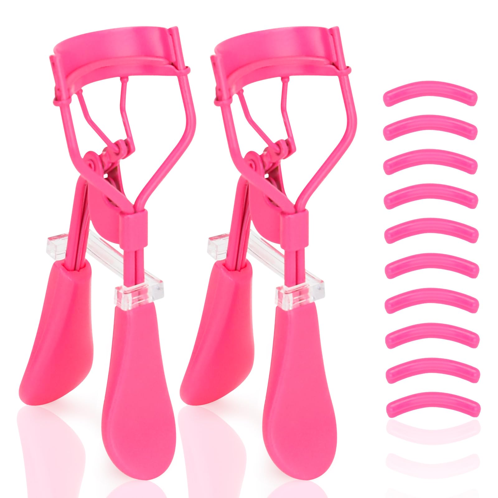 ODELY Eyelash Curler with Pads, Lash Curler 2 Pcs with 10 Extra Silicone Replacement Pads, Comfortable Grip for Effortless Curling – Eyelashes for The