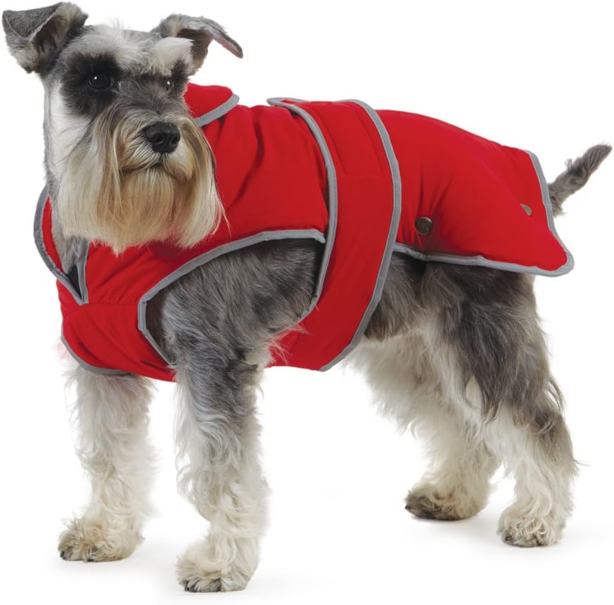 Ancol Muddy Paws All Weather Stormguard Coat . Poppy Red. Size Medium ( length 40cm, up to 65cm girth)