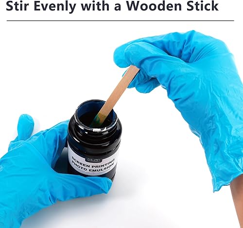 Miniatura 4 de Caydo Emulsión fotográfica para serigrafía (8.5 oz), sensibilizador diazo (0.04 oz), taza medidora, guantes y 5 palitos de agitación, suministros de