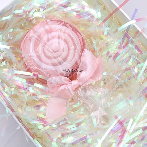 Keoferlo Bolsas de Relleno de Cestas de Papel Triturado Blanco de 12 LB, Papel para Envolver Regalos, Trituración de Relleno de Corte Brillante de