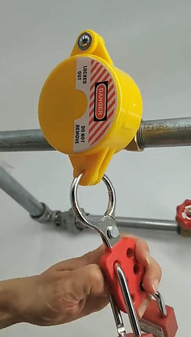 10pcs Lockout Tagout Hasp, Safety Aluminium Insulation Padlock Hasp For Multiple Management, Insulated Lock Hasp With 6 Holes Interlock, 1.5in Inside Jaw Diameter