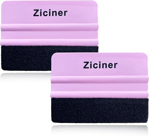 Ziciner Juego de 2 herramientas de envoltura de automóvil, herramienta raspadora de vinilo para escobilla de fieltro, herramienta aplicadora de