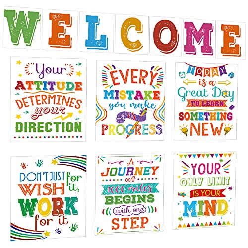 Bumkopl 13 Pcs Motivational Posters for Classroom Decor, Laminated