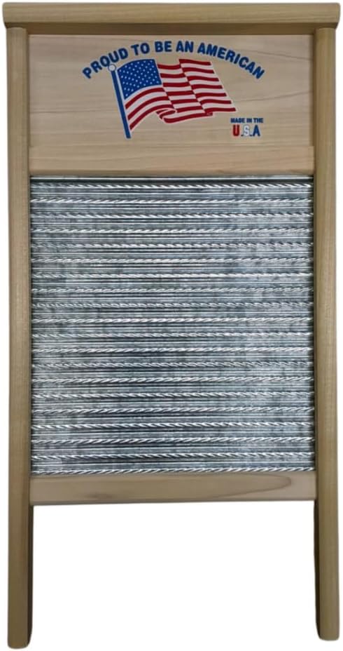 Proud to Be an American Galvanized Washboard (Family Size 12½" x 23¾")